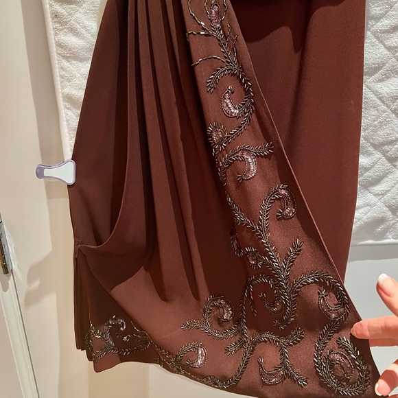 Flawless 1940’s vintage padded shoulder beaded dress - Picture 10 of 13